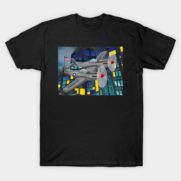 P-82 Twin Mustang T-Shirt by lytebound